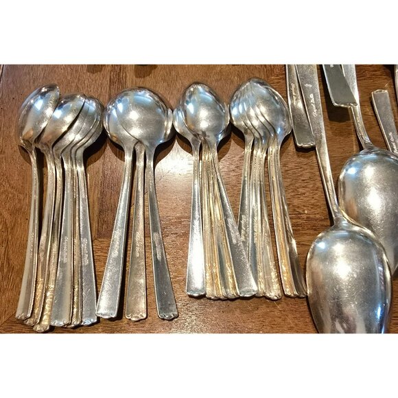 Alvin Chapel Bells Sterling Silver Flatware Set 1939 Service For 10 Plus HS107 - Picture 11 of 16